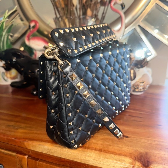 Valentino black rockstud small bag. MINT PERFECT - Picture 6 of 6